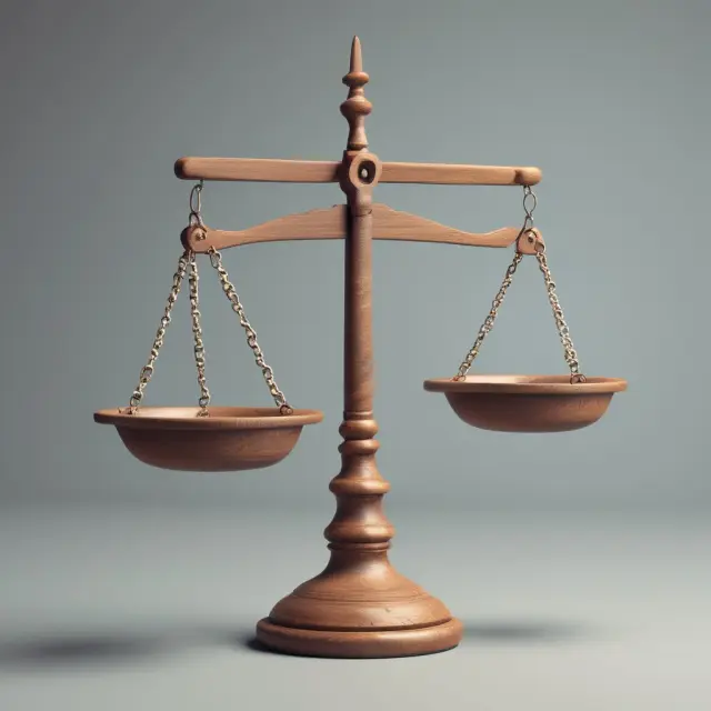 A balance scale with one pan overflowing with prima facie evidence for employment discrimination, tipping the balance towards justice.