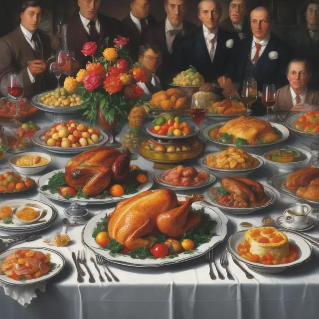 A banquet table laden with four courses symbolizing IPOs, private placements, rights issues, and preferred allotments in primary market financing