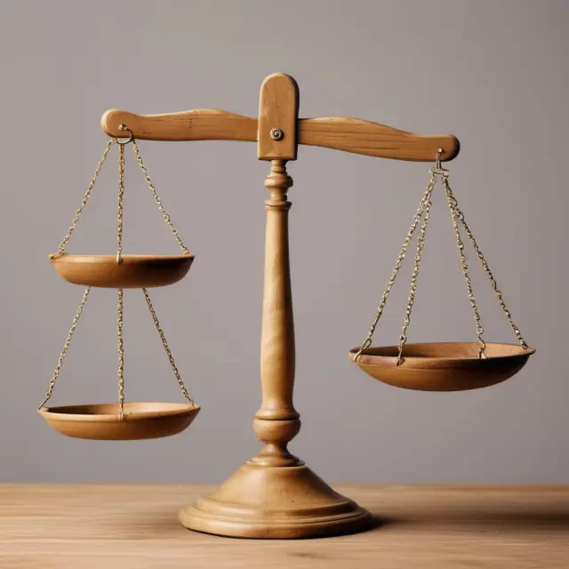 A set of scales balanced between a pile of wooden logs and workers. This metaphorical image represents the components of prime cost: direct raw materials (wood) and direct labor costs (workers).