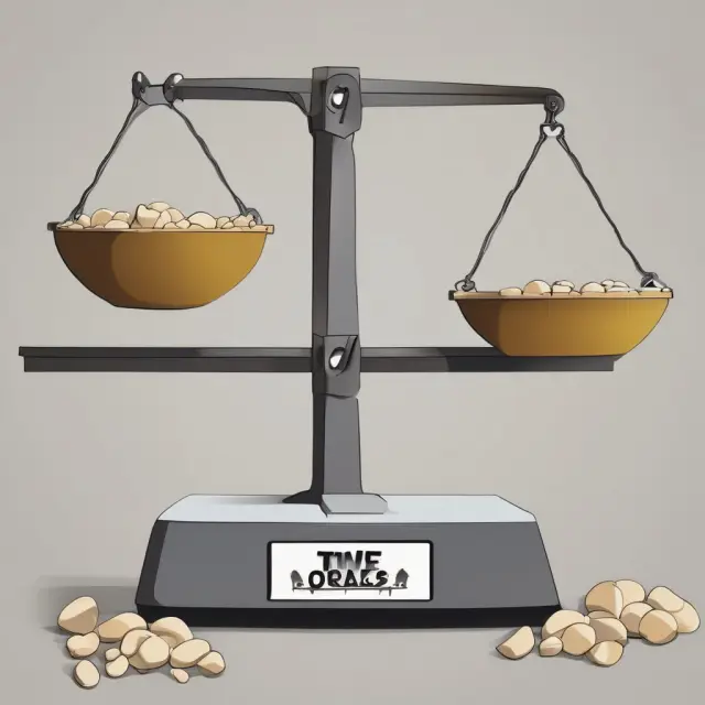 A scale with direct production costs on one side and profitability represented by the other. Hidden beneath the direct weights are indirect expenses, symbolizing their importance but often overlooked.