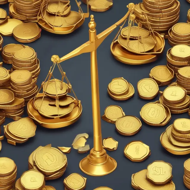 Golden scales displaying raw materials and labor, illustrating the balance of prime cost.