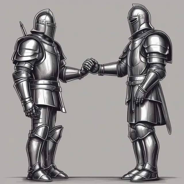 Agent protecting the interests of its principal using a suit of armor