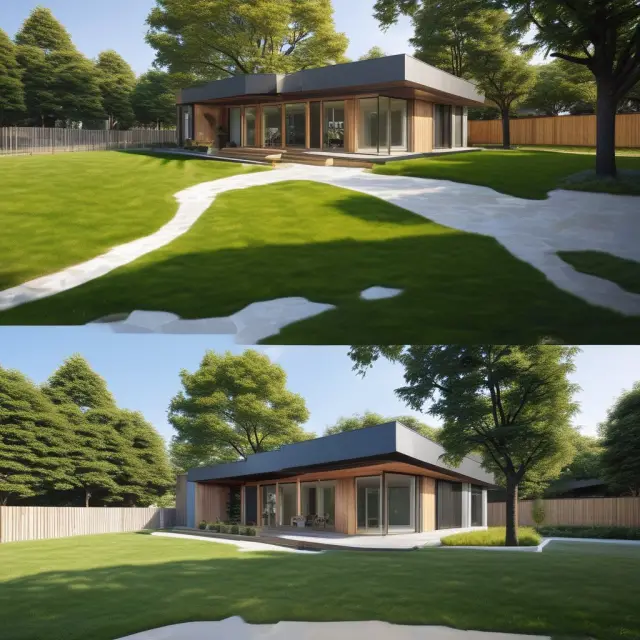 A private house representing exclusivity and a public park symbolizing accessibility