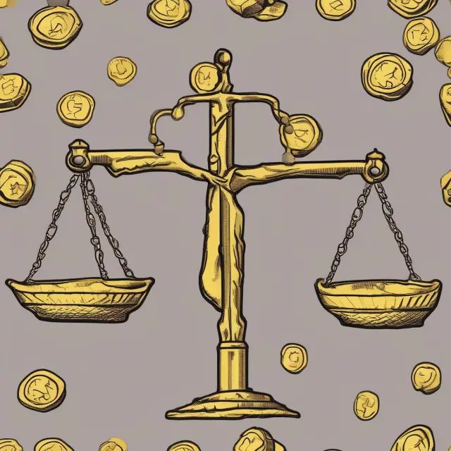 Image of scales with gold coins representing advantages and lead weights symbolizing disadvantages, illustrating the balancing act of considering pros and cons of private equity investments.
