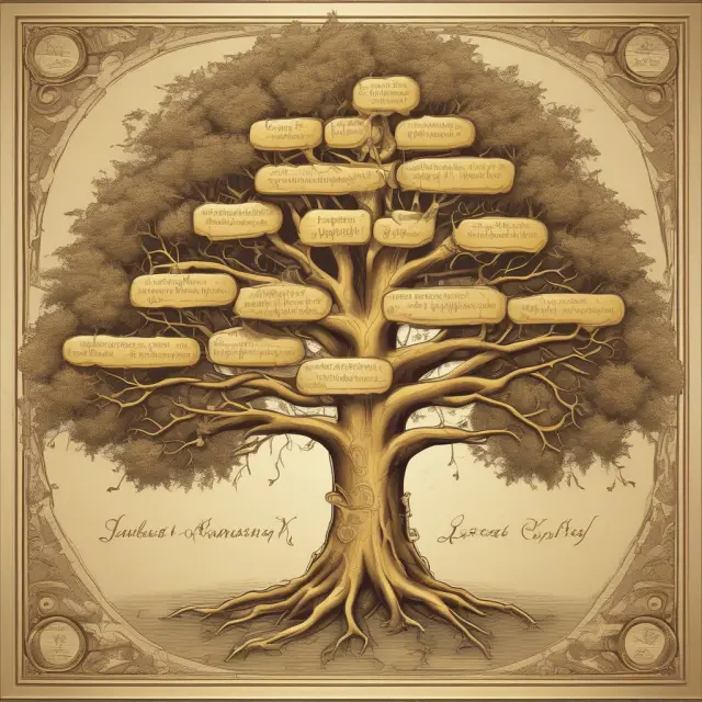 A golden family tree with hidden roots represents the exclusivity and confidentiality of private investment funds, growing wealth through flexibility and freedom from public reporting