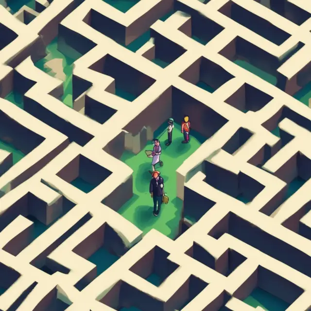 An accredited investor shaking hands with a startup founder amidst a labyrinth of regulatory guidelines representing the private placement process under Regulation D.