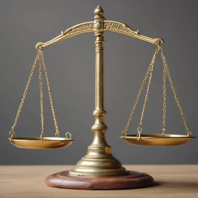 A balanced scale with 