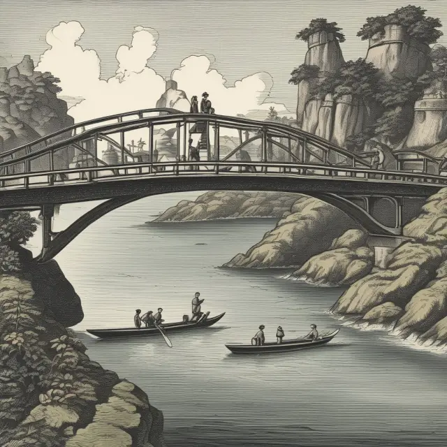 Two islands for Stocks and Bonds; investors paddle towards their preferred investment type. Bridge connects, symbolizing private placement opportunities.