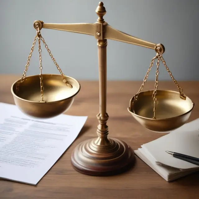 Balance scale distributing assets between probate court and non-probate assets