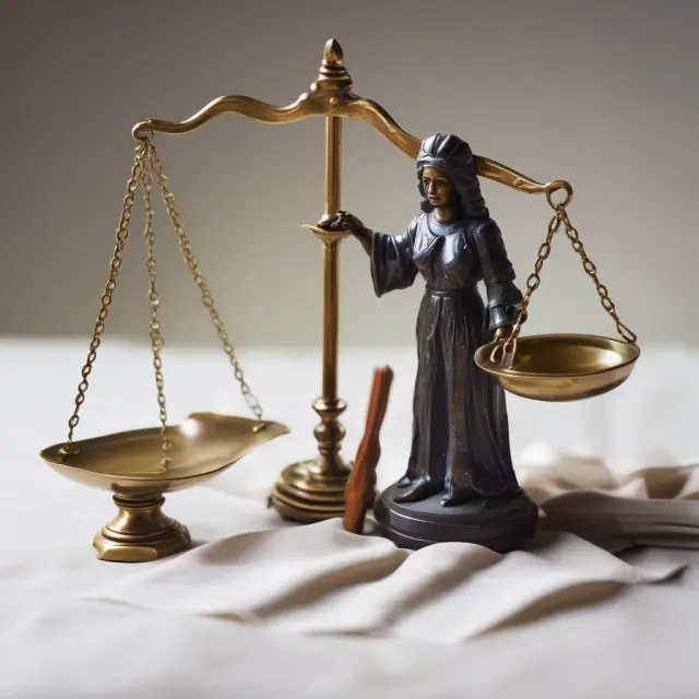 Probate court balancing scales distribute assets to heirs according to intestate succession laws