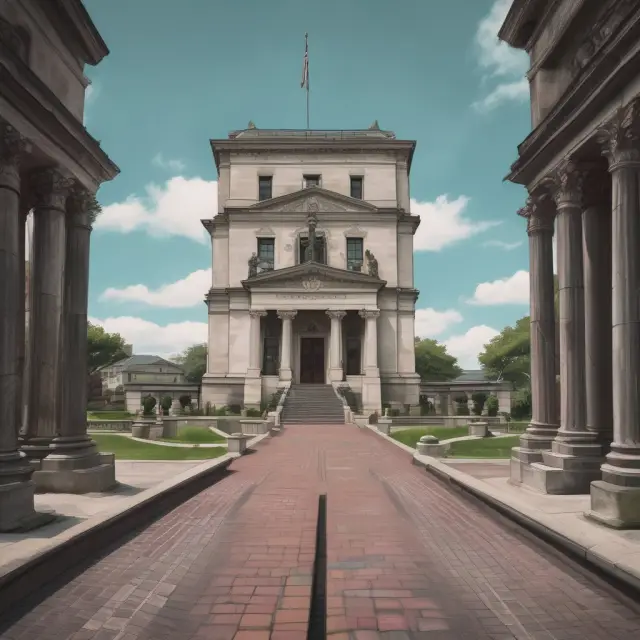 Image of a stylized bridge connecting probate court, institutional investors, and decedents
