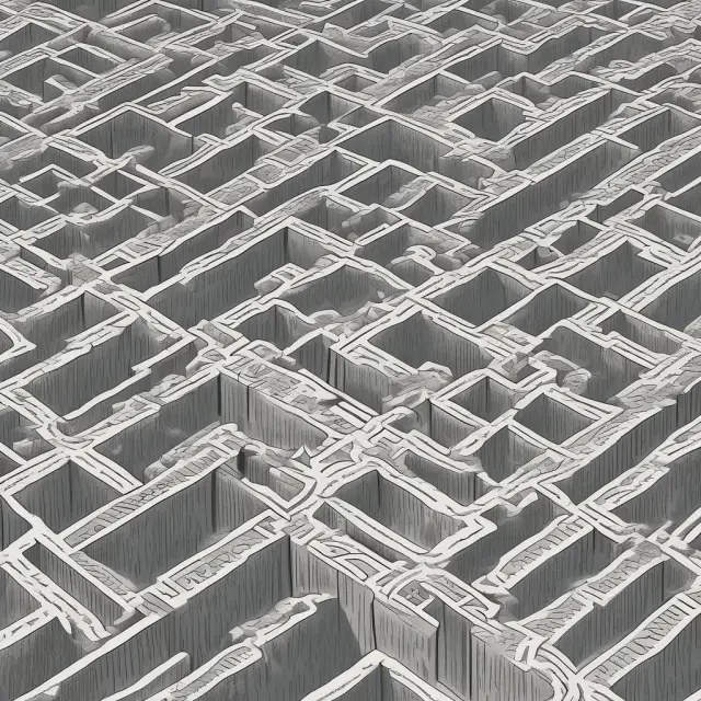 An executor navigates a labyrinth of courtrooms while organizing estate documents to begin probate proceedings