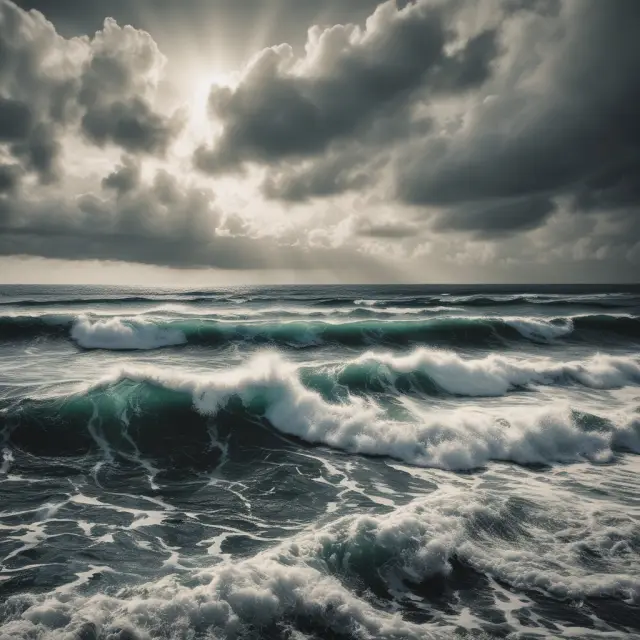 A tide moving in and out, symbolizing procyclic spending and borrowing trends during economic growth and decline