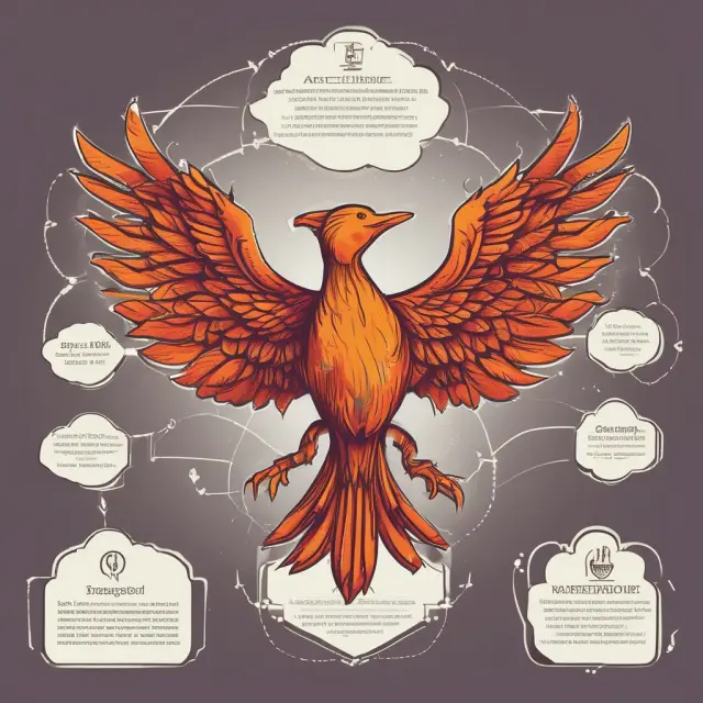 Image of a mythical Phoenix rising from ashes, symbolizing the product life cycle and its transformation from innovation to maturity and rebirth