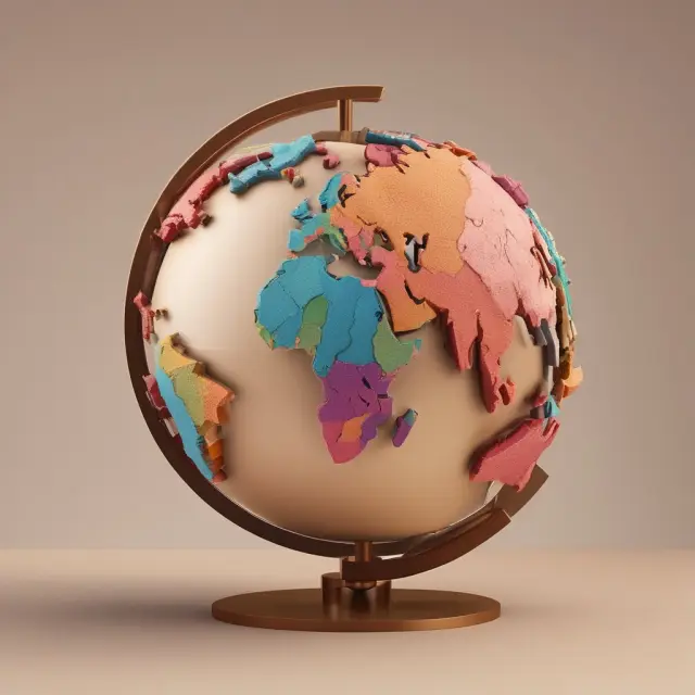 A cosmetic palette representing various ethnicities merges into a globally-reached product line