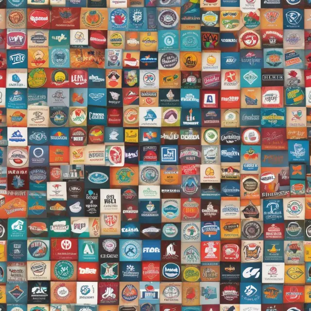 Mosaic of brand logos representing the diverse components of mature companies