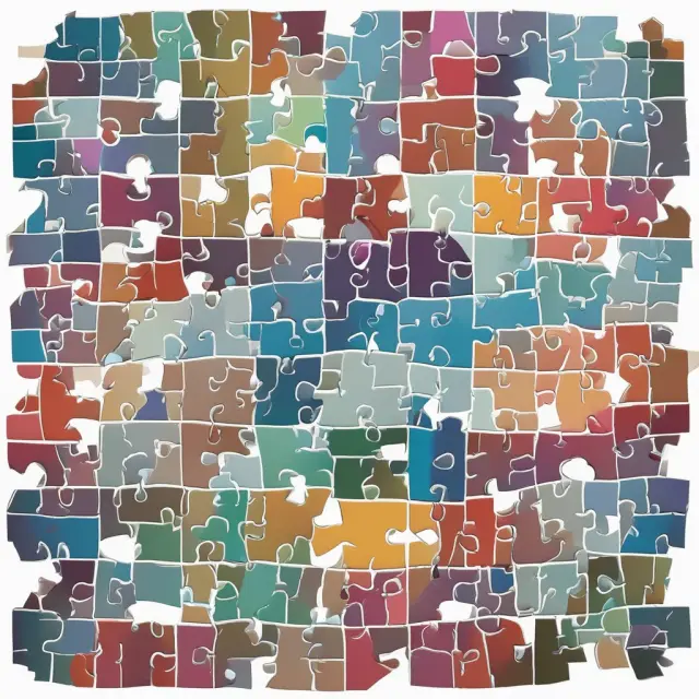A jigsaw puzzle of various products symbolizing a company
