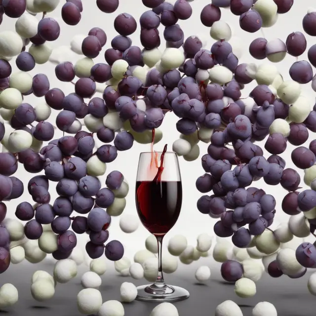An imaginative depiction of the Production Possibility Frontier with wine grapes and cotton buds illustrating resource allocation, opportunity cost, and consumer preferences