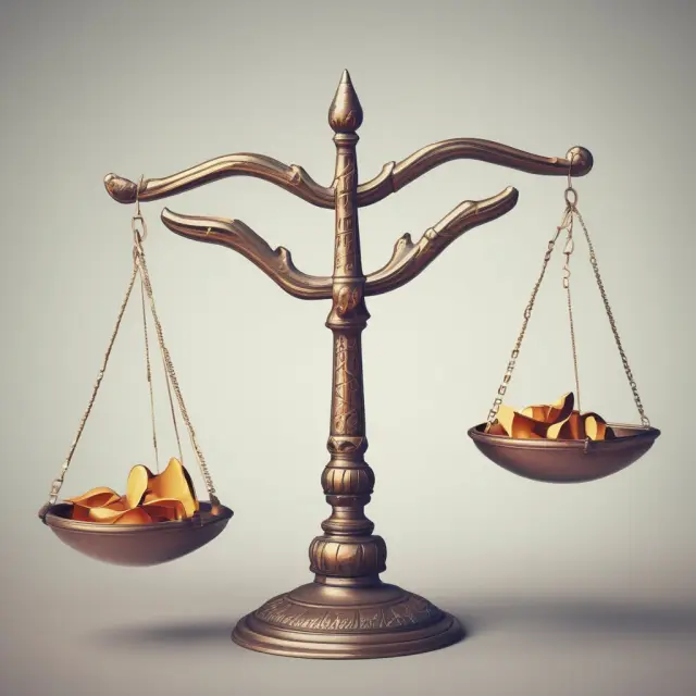 Image of two scales: one for future profits and another for initial investments, balanced on a threshold representing project acceptance.