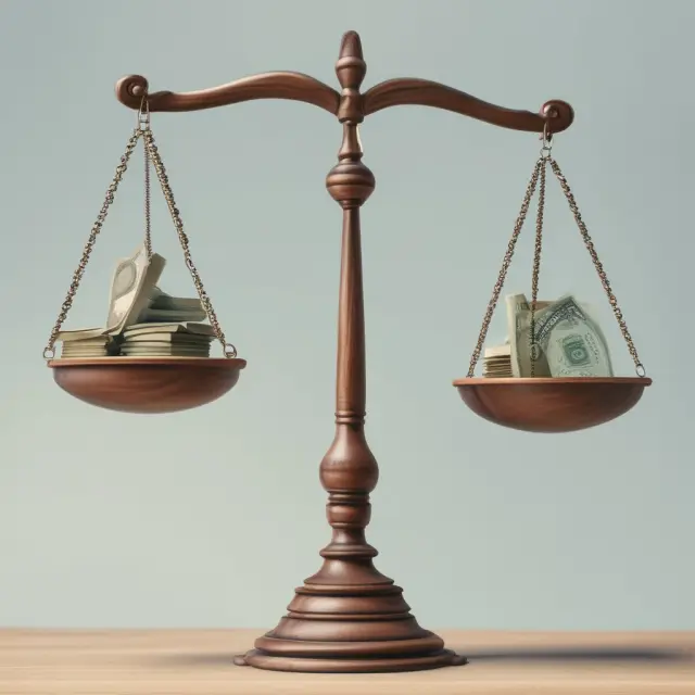 Two financial experts weighing a pair of scales, with one holding a set of project profitability indices to make informed investment decisions.