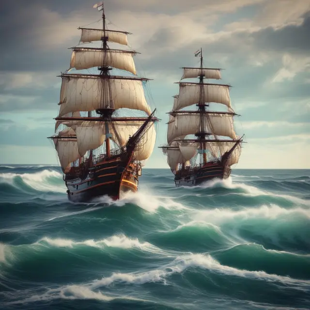 Two waves representing profitability (gross margin) and solvency (debt and equity) intersecting to highlight their interconnected roles in assessing a company