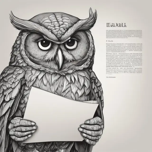 An owl examines an intricate income statement, seeking insights into Profit Before Tax.