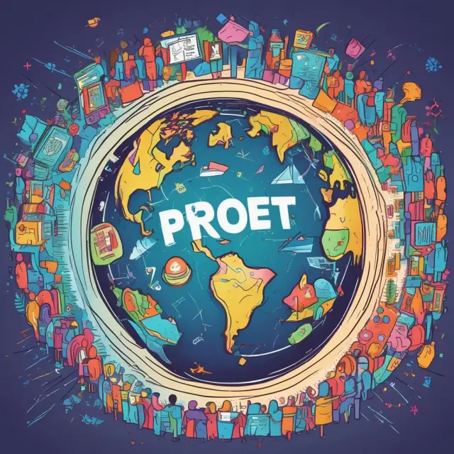 Vibrant profit centers blooming within various business units, symbolizing effective implementation and management