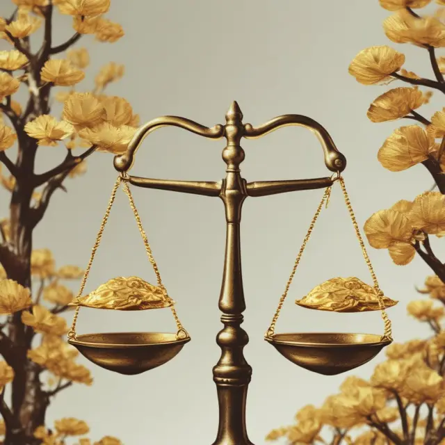 Golden scales depicting taxation balance for profits interest recipients and partnerships, highlighting tax implications