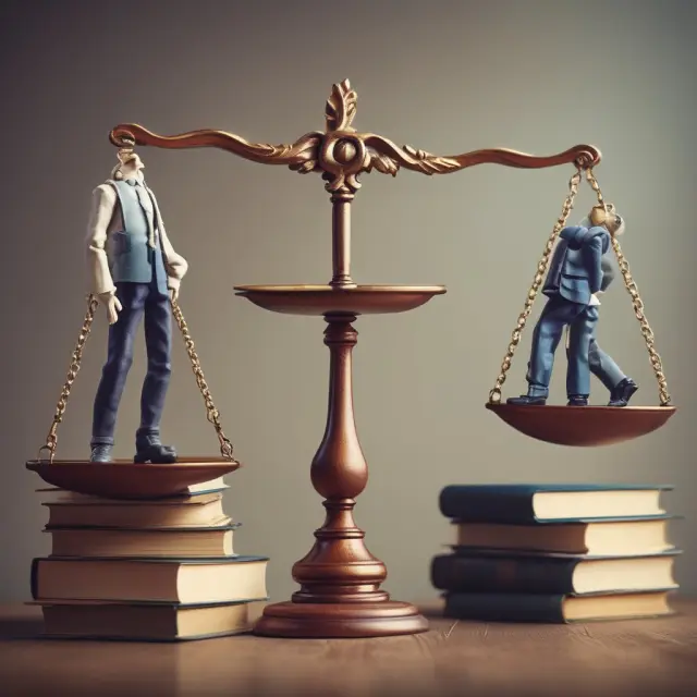 A partnership partner precariously perches atop a large tax law book, meticulously tweaking vesting schedule gears to maintain balance and ensure long-term success