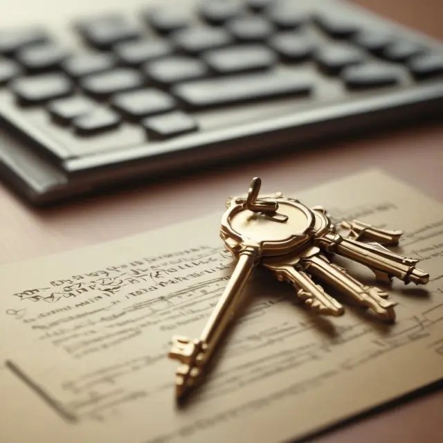 A golden key opens a treasure chest filled with pro forma financial statements, illustrating the potential future financial health of a company.