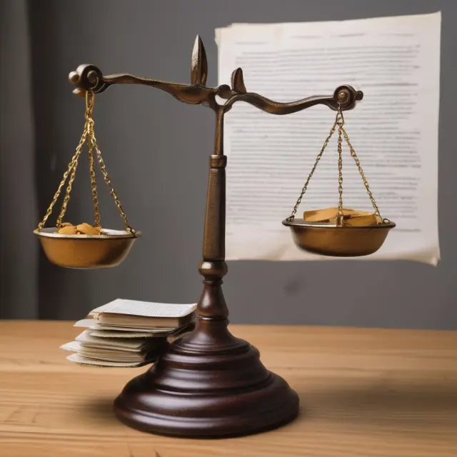 A balanced scale represents contract law with formal considerations, while a heart symbolizes promissory estoppel based on reliance and economic loss.