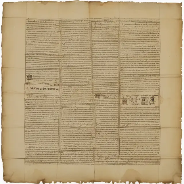 An ancient parchment unveiling essential elements of a promissory note: parties involved, maturity date, principal amount, and interest rate.