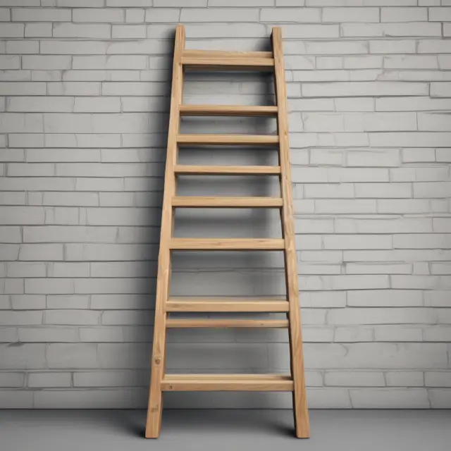 Ladder illustrating different stages of career growth and job promotions