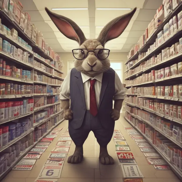 A business bull offers coupons to attract and entice consumer rabbits, representing short-term marketing strategies called sales promotions