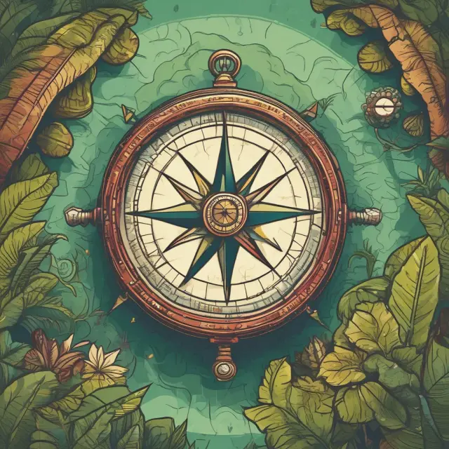 A lender holding a compass, leading a borrower on a trek towards mortgage approval with a 