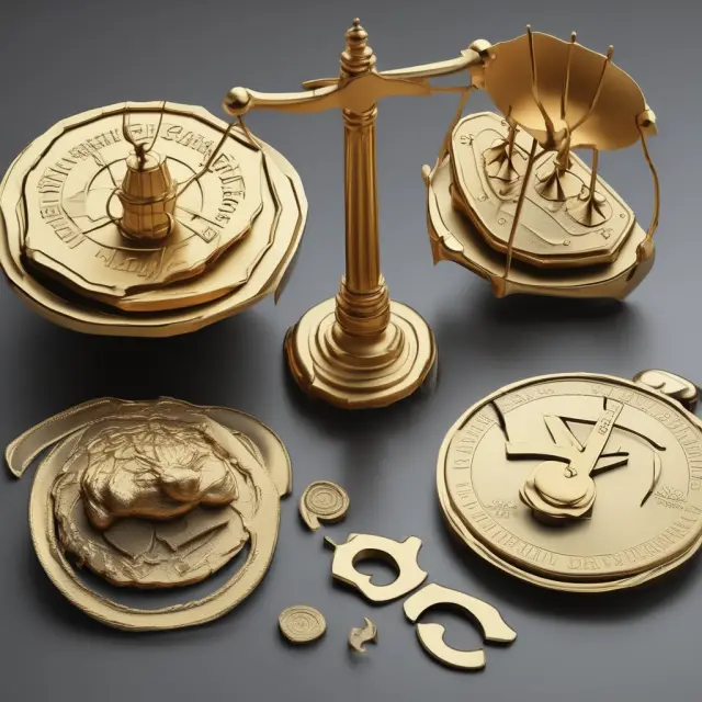 Three golden scales displaying the differences in replacement cost (full coverage), actual cash value (partial), and extended replacement costs (extra protection) for property insurance.