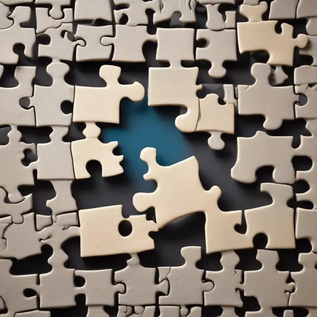 A puzzle piece representing property management, finding its place within a larger real estate mosaic to create a complete investment portfolio.