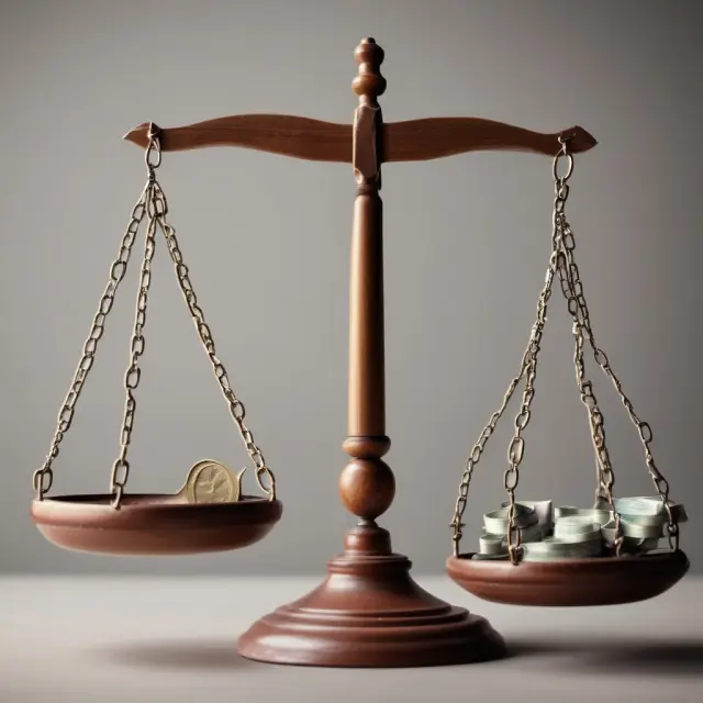 An appraiser holding a scale, weighing a property against tax assessment, while a hammer-wielding taxman looks on.