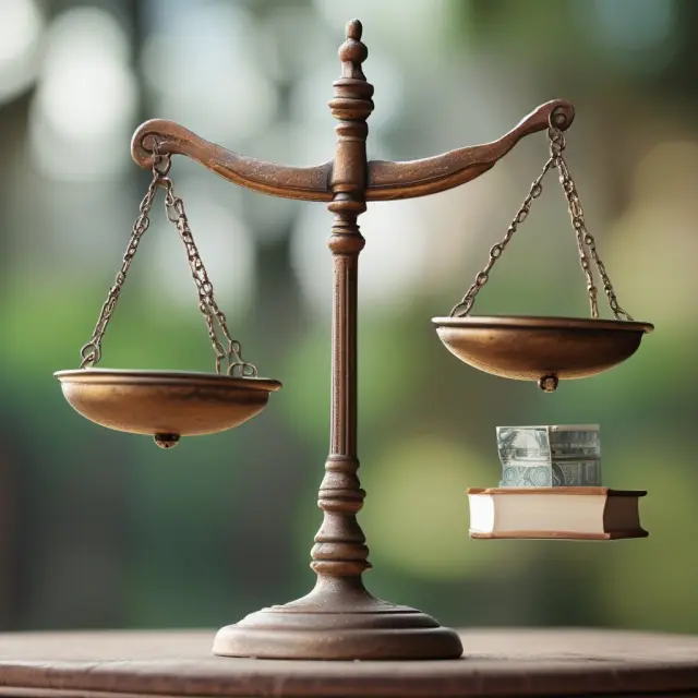 Assessor balancing property values and tax rates on a pair of scales