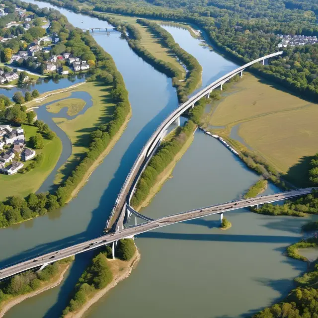 A pair of rivers representing property tax (including tangible property) and real estate tax (exclusively for real property) flowing into a lake symbolizing local infrastructure funding