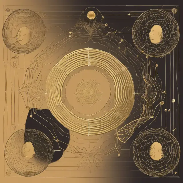Golden market makers providing liquidity, interconnecting financial markets with intricate webs