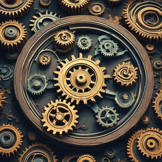 A financial fortress with intricately connected gears symbolizing effective inventory management within the context of proprietary trading.