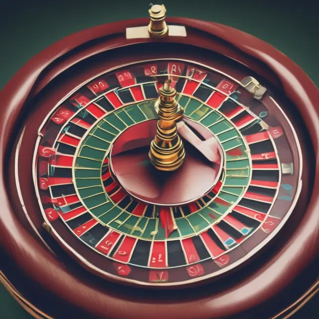 A roulette wheel representing prospect theory, with red and black numbers symbolizing perceived gains and losses in investment scenarios