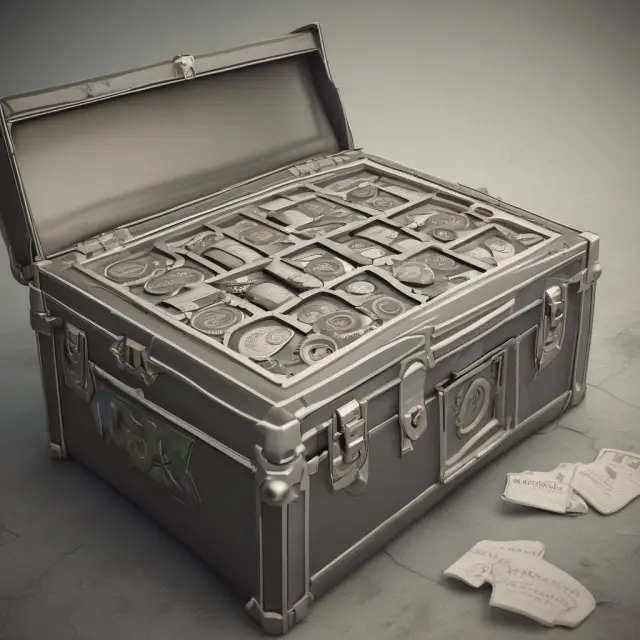 Time capsule displaying symbolic representations of various evolving provident funds worldwide