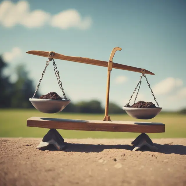 Visualization of a balance between advantages (left scale) and disadvantages (right scale) of provident funds for retirement savings
