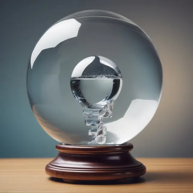 FASB and IASB depicted as regulatory giants holding a crystal ball, symbolizing the transparency and accuracy brought by their guidelines on provisions for credit losses.
