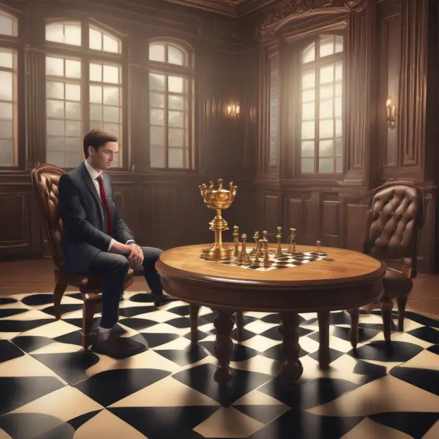 Golden key handed over on a chessboard to represent proxy appointment. Enhances SEO with 