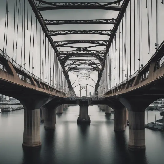 Bridge made of proxy statements connecting investors and corporations, emphasizing transparency and communication