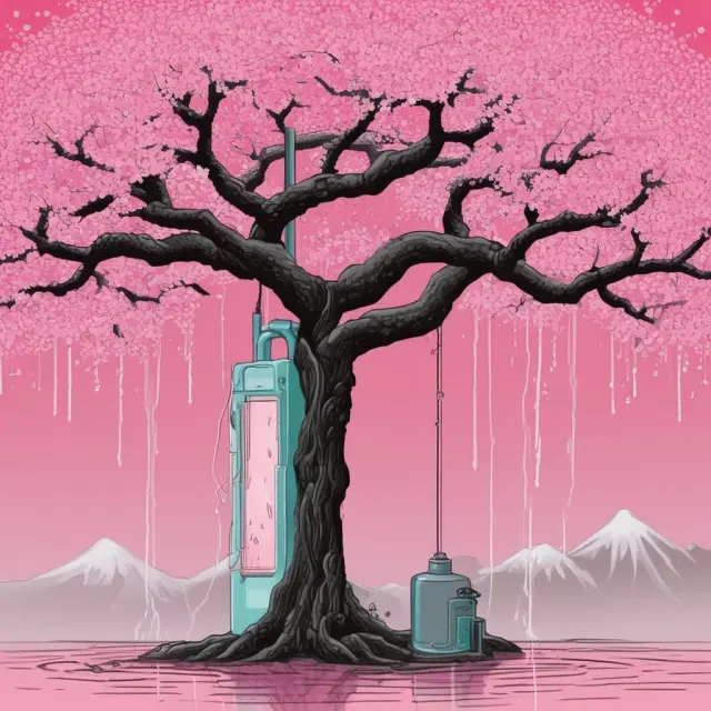 A cherry blossom tree symbolizing Japan