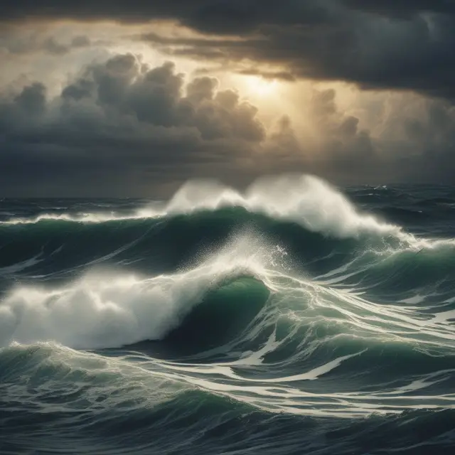 Artful hands manipulating microcap stocks on a stormy sea, representing the risks and vulnerabilities to pump-and-dump schemes